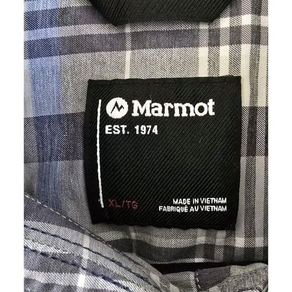 Marmot Short Sleeve Button Up Shirt Size XL Front Pockets - Picture 3 of 12